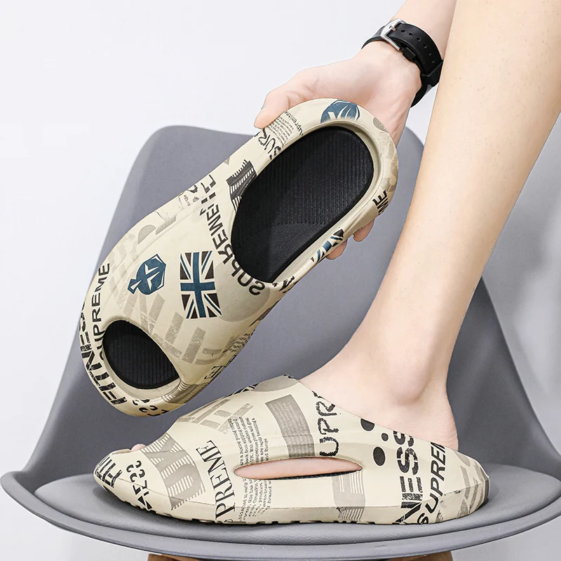 

Fashion Women Men Slippers Soft Sandals Women Beach Casual Shoes Light Eva Slides Brand Men Flip-Flops Summer Men's Sandals