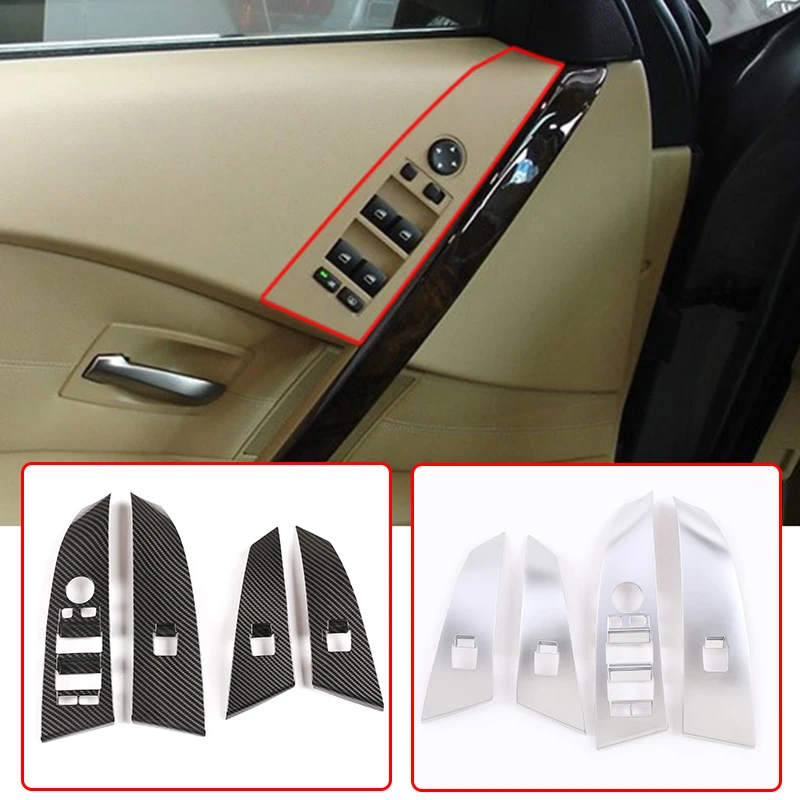 ABS Хромированная кнопка переключения стеклоподъемника для BMW 5 серии E60 525li 2004-2006