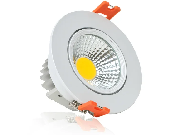 

1pcs 5w 85mmRecessed Ceiling LED Spot Light COB 110V 220V Dimmable Driver Included for home showcase cabinet hotel skirting etc