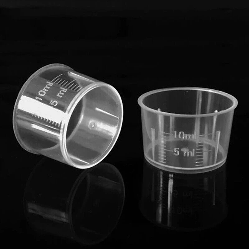 

20Pcs 10ml Measuring Cup Clear Disposable Liquid Volumetric Measurement