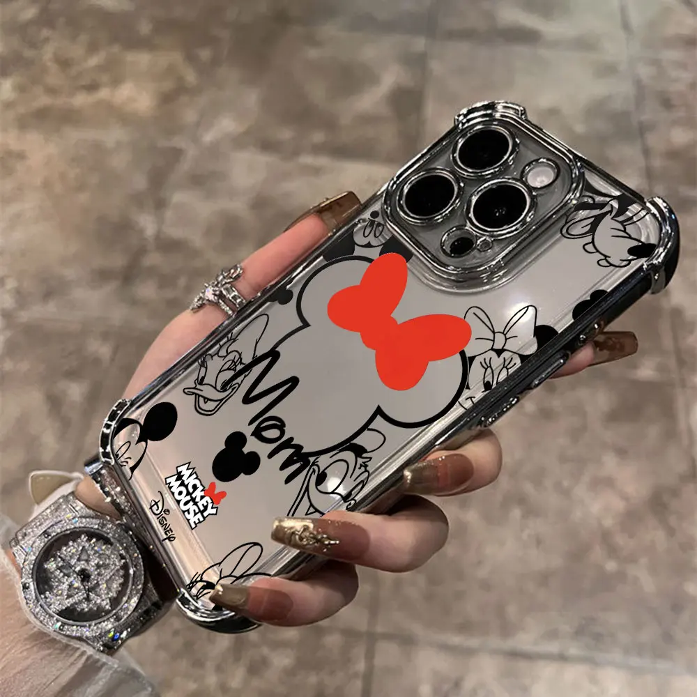 Mickeys Minnies Yk2 Красный милый чехол с покрытием для Xiaomi 14 14Pro 13 13Pro Poco F4 F5 X5 X3 4G 5G