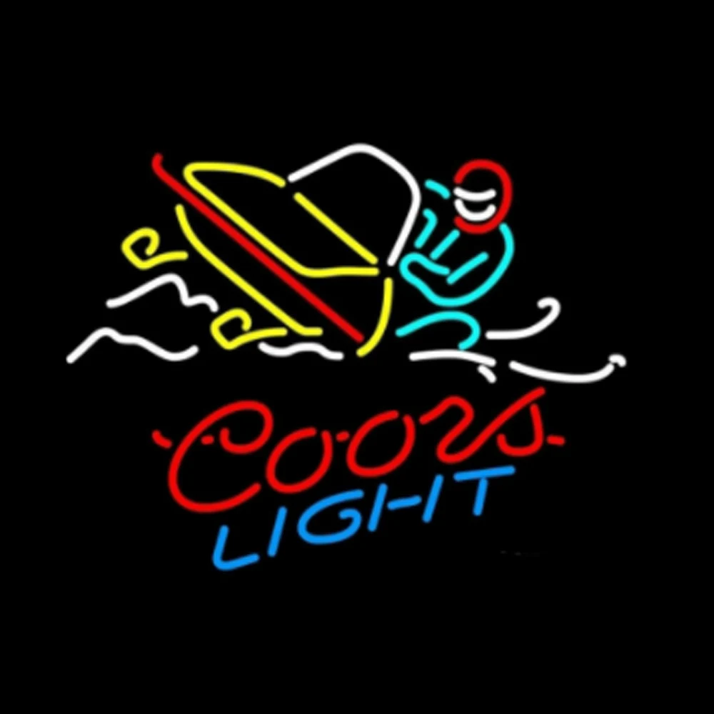 

Coors Light Snowmobile Neon Sign Lamp Custom Handmade Real Glass Tube Beer Bar KTV Store Party Decor Personal Display 24"X 20"