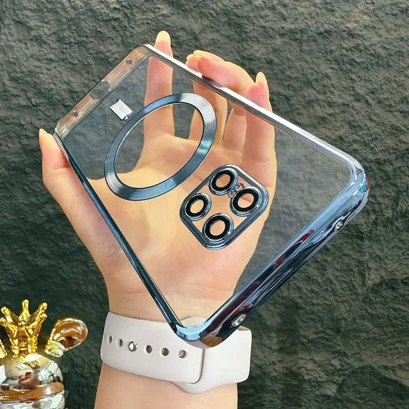 Чехол Mate20 Pro с роскошным покрытием прозрачный Магнитный чехол Magsafe для Huawei Mate 50 40 30