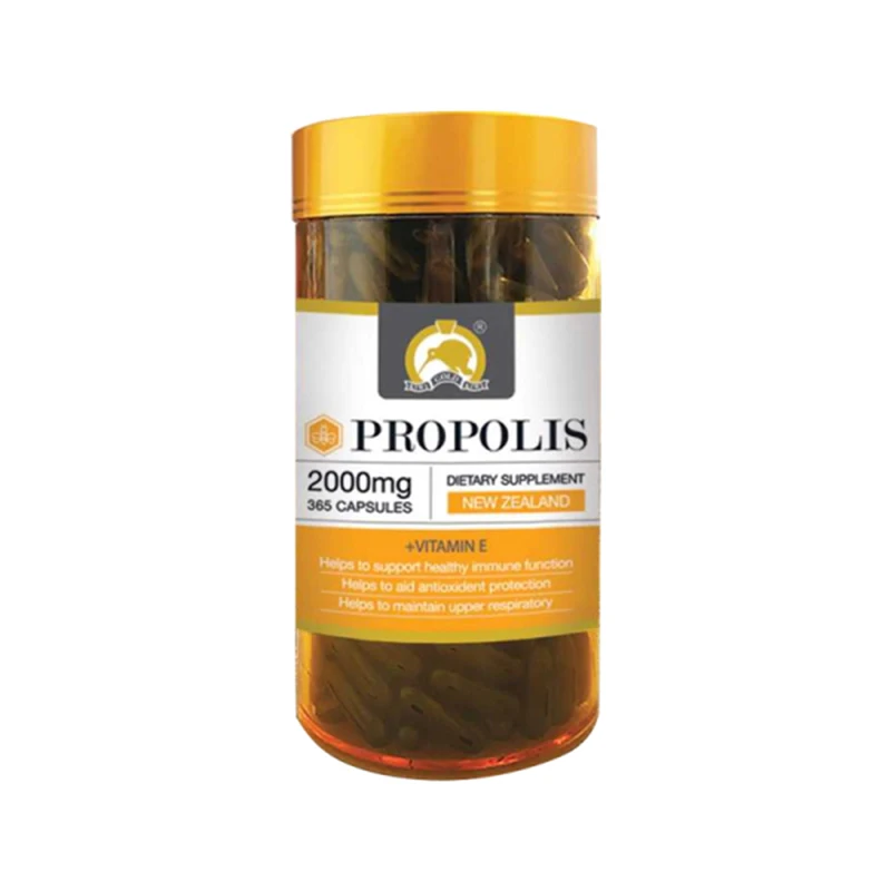 

NewZealand Gold Kiwi Extra Strength 2000mg Propolis 365Capsules Flavonoid Amino Acids Immune System Health Wellness Products