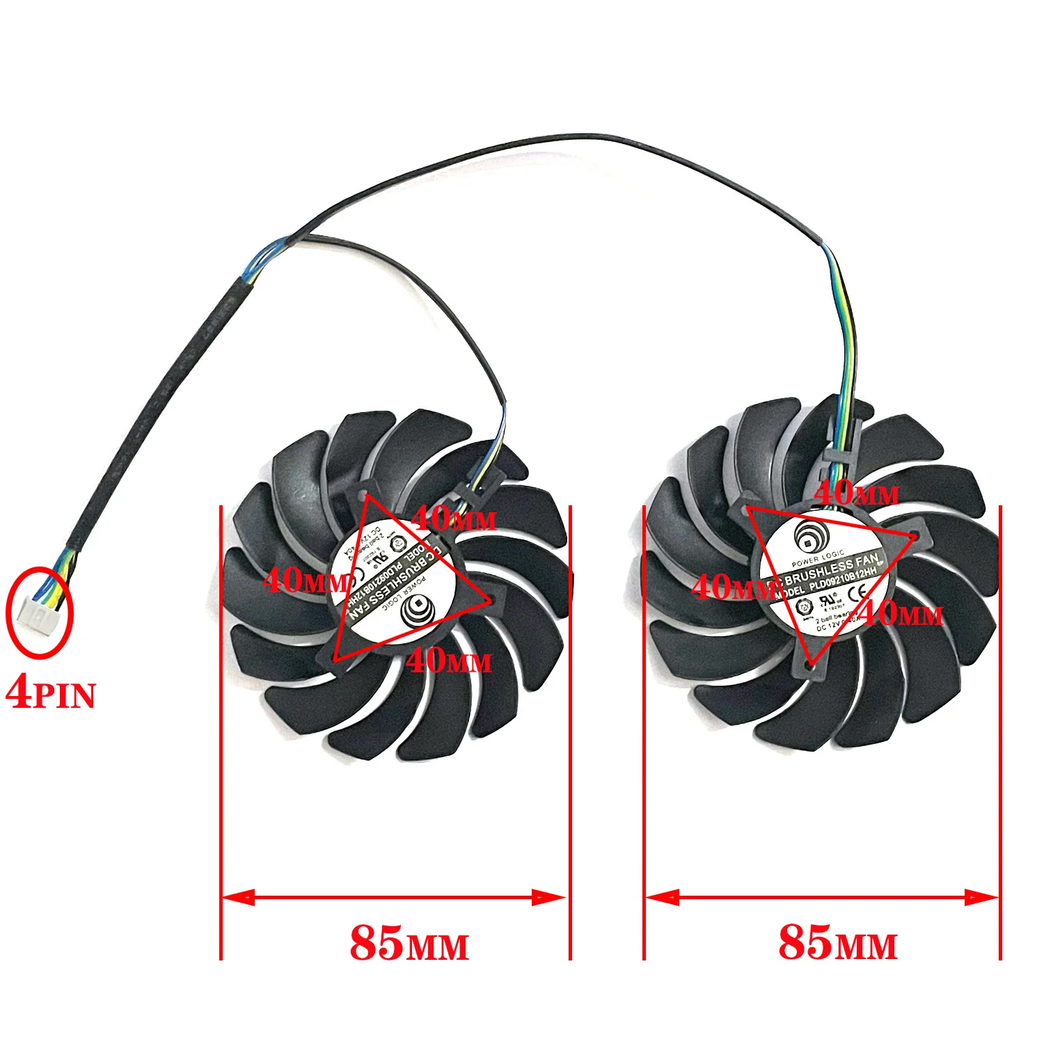 Кулер для графики Msi Geforce Gtx 1650 Super 1660 1660Ti Gaming X Videokaart Fan PLD09210B12HH PLD09210S12HH 85 мм 4PIN GTX1660 -