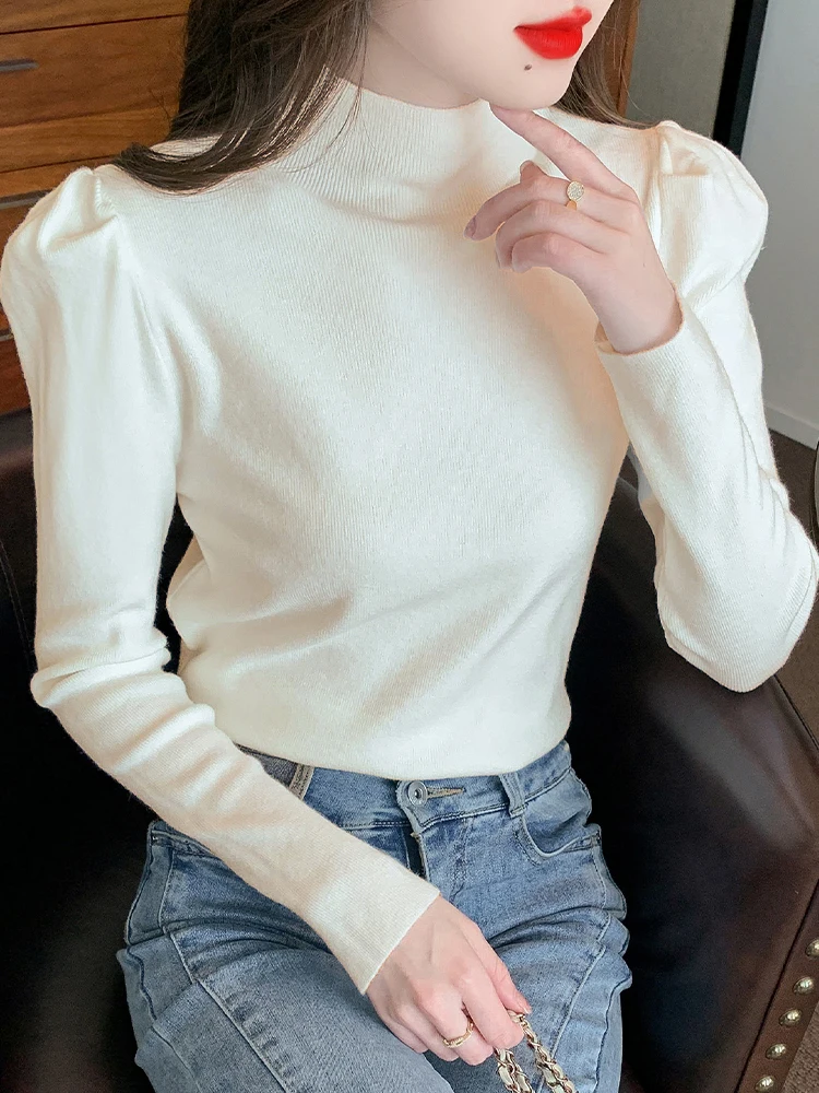 Свитер с высоким воротником. Внутренняя одежда. Женская Новинка 2024. Осень и зима.