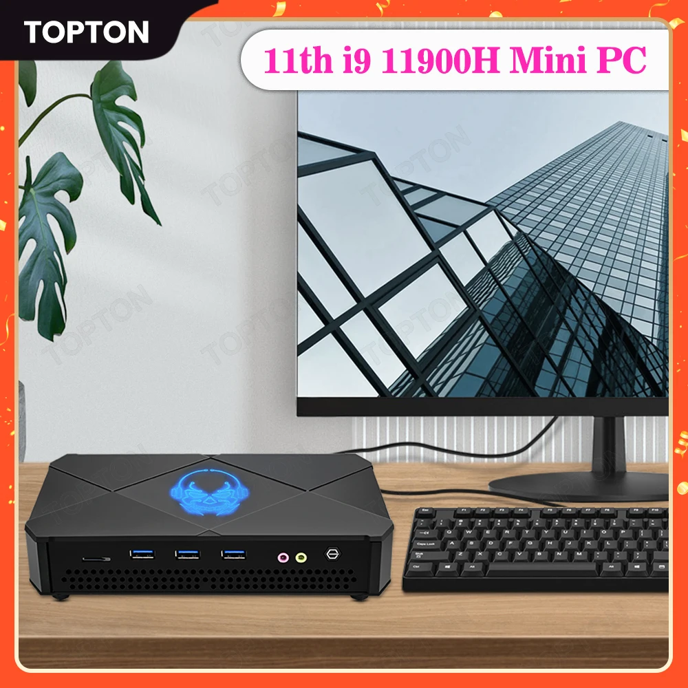 

F8 портативный Nuc мини-ПК Intel Core i9 11900H i7 11800H настольный компьютер двойная ОЗУ M.2 NVMe SSD 3x 4K дисплей игровой ПК HTPC