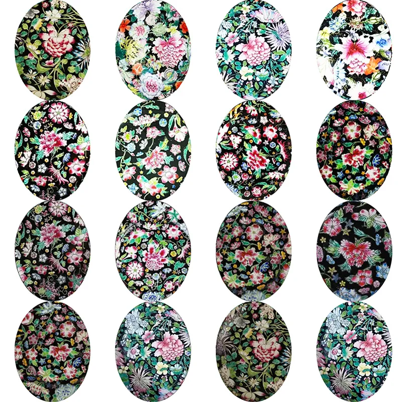 

Красота винтажные цветы розы ромашки 13x1 8 мм/18x2 5 мм/30x40 мм Овальный фото стекло кабошон демонстрация плоская спина