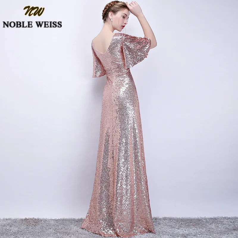 Благородные элегантные розовые платья WEISS с блестками для выпускного вечера 2023