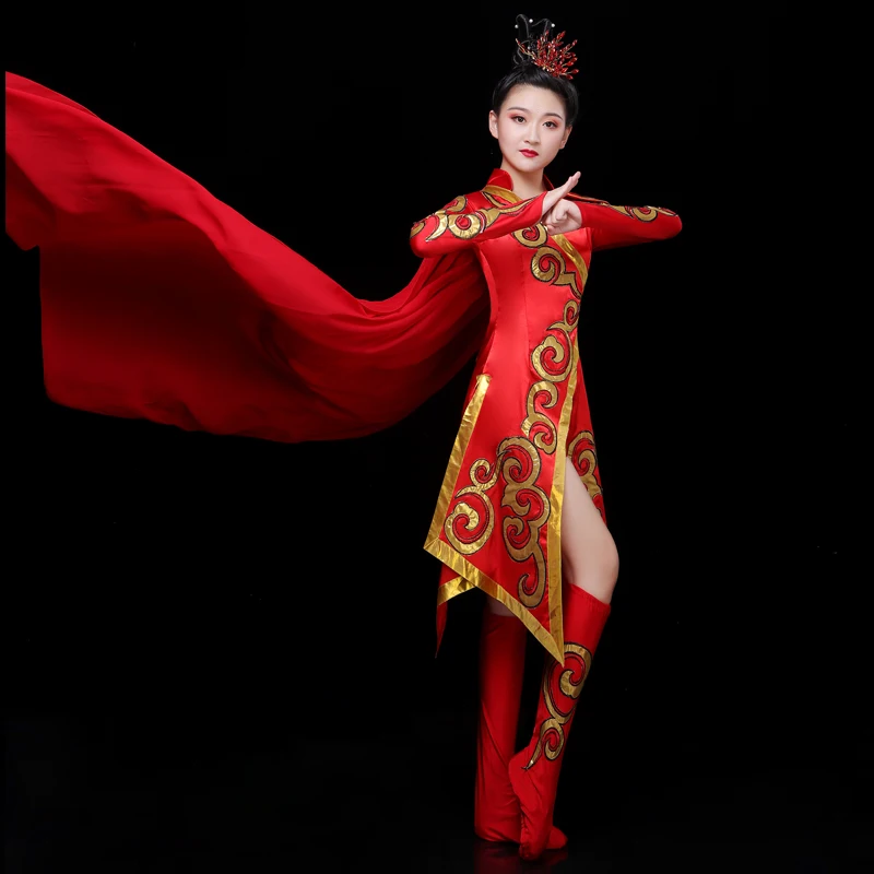 Sexy stage dance wear modern performance clothing Chinese style  costumes General Hua Mulan TV Drama show outfit