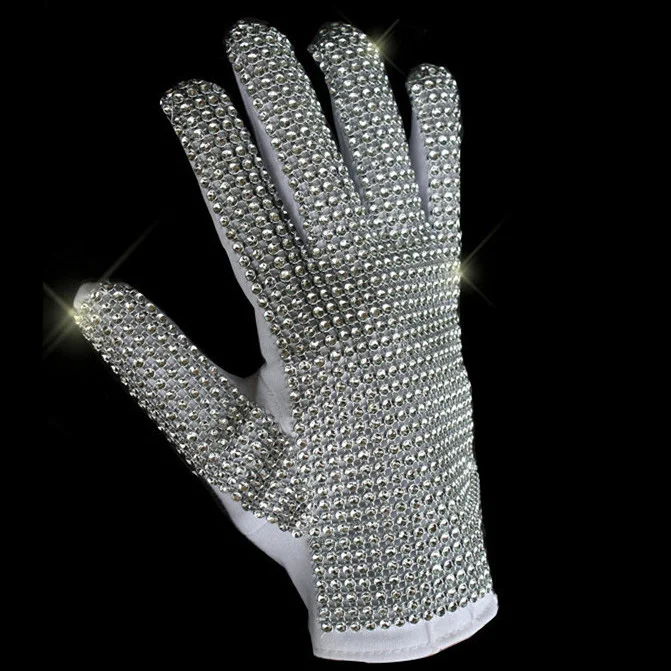 

MJ Michael Jackson ultimate collection crystal glove handmade100% Single Side