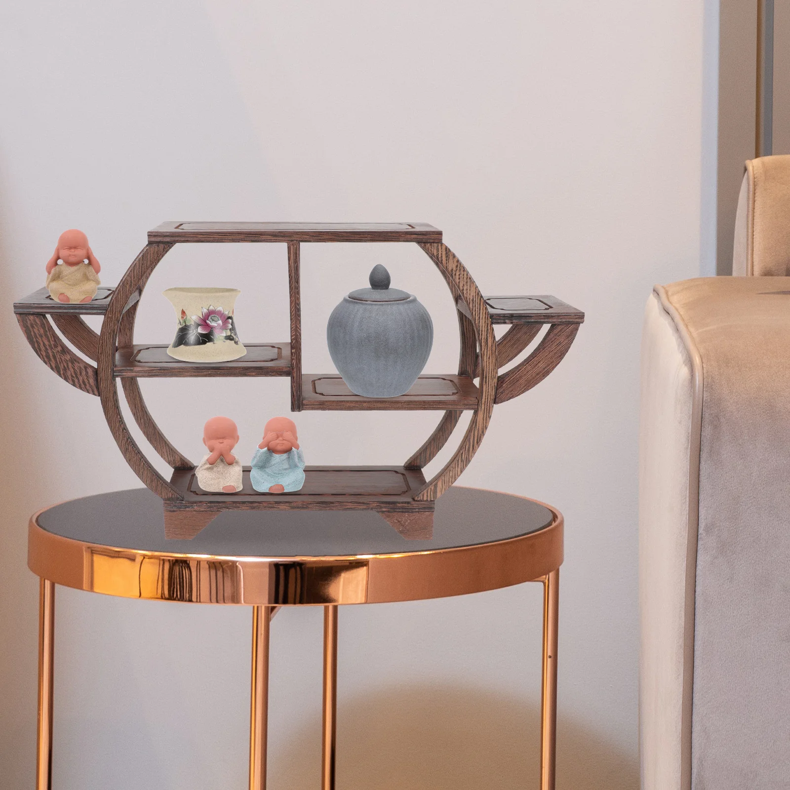 Antique Display Stand Craft Displaying Frame Novel Wooden Storage Rack | Decorative Shelves/Display Stands