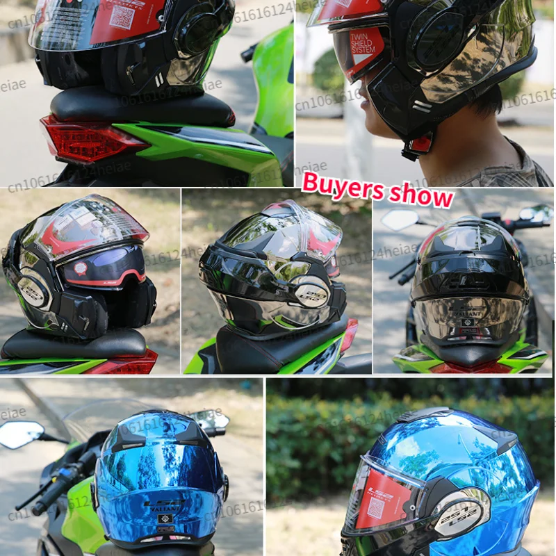 Casco de Moto abatible hacia arriba Modular Retro Ls2 FF399 antiniebla nuevo helmets motorcycle casco moto motorcycle accessorie images - 6