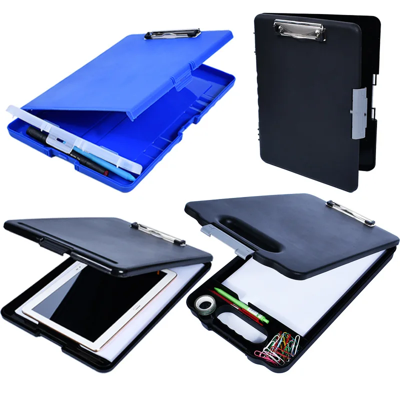 

A4 Plastic Storage Clipboard File Box Case Document File Folder Clipboard Office Drop Shipping
