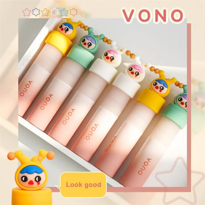 

Vono Lip Gloss 6 Colors Nude Matte Chocolate Lipstick Waterproof Long Lasting Women Red Lip Tint Velvet Lip Glaze Cosmetics