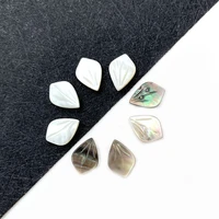 3pcsbag natural sea shell beads carved leaf perforated fashion pendant for diy jewelry making necklace accessories gifts charm