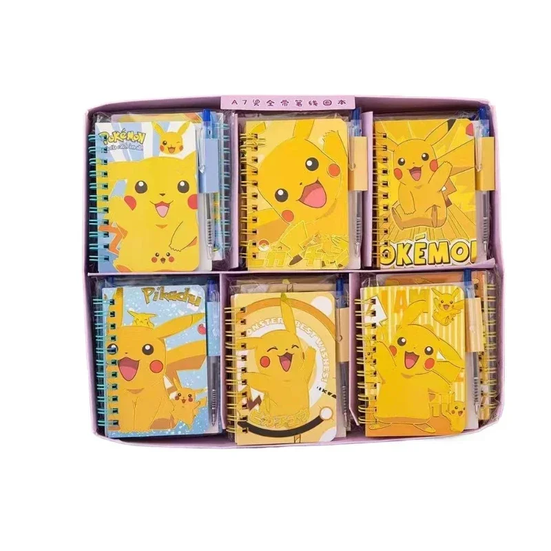 Блокнот с изображением Покемона Пикачу набор шариковых ручек героями