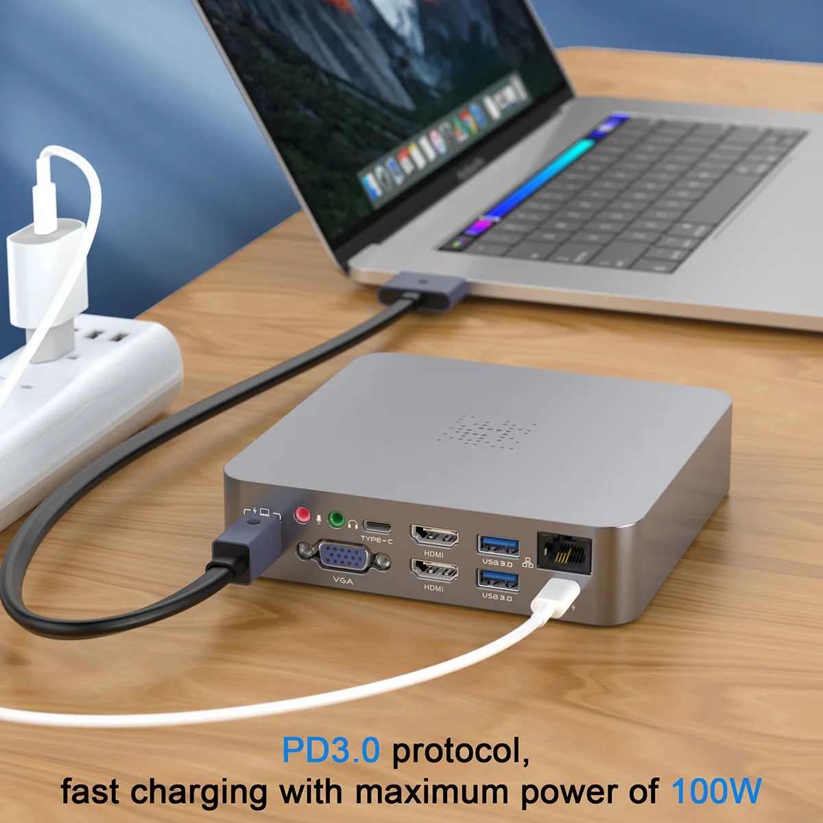 Док-станция 18 в 1 для Mac Book Pro Air PD VGA RJ45 USB3.0 |