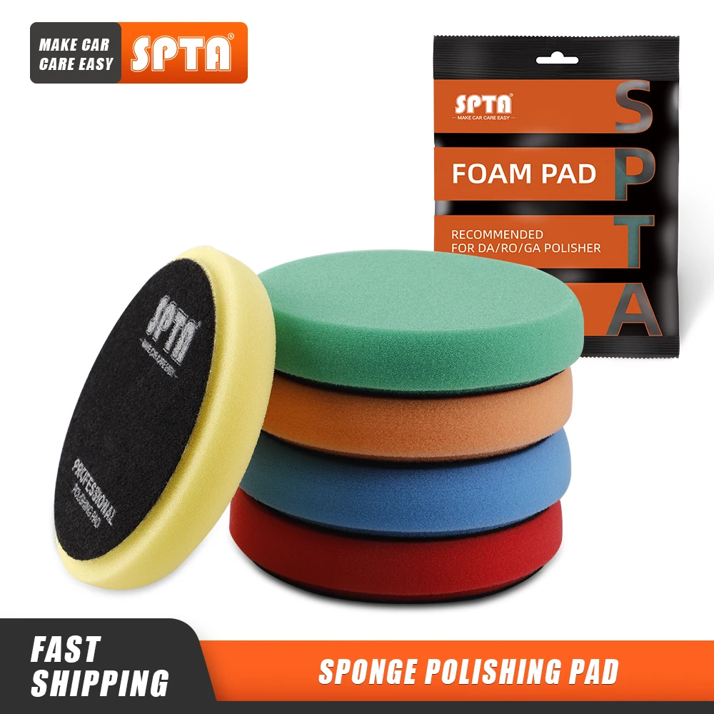 

(Bulk Sales 2Pcs & 10Pcs) SPTA 3"/5"/6"/7"Car Spong Buffing Polishing Pads For DA/RO/GA Car Buffer Polisher