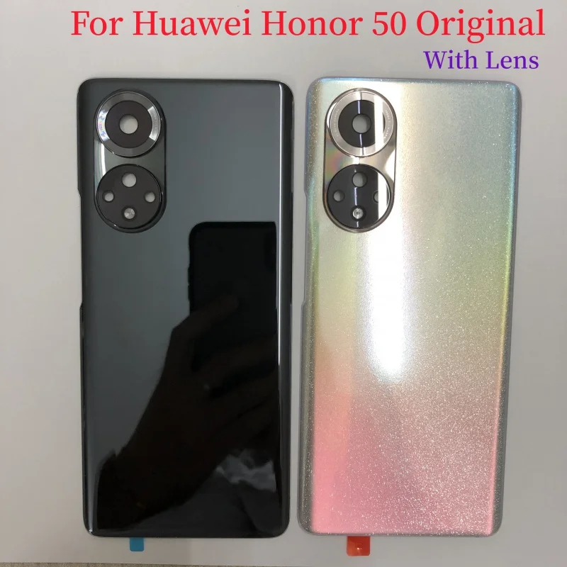 

Оригинальный стеклянный чехол для Huawei Honor 50, задняя крышка батарейного отсека для Honor 50, Крышка батарейного отсека с объективом камеры