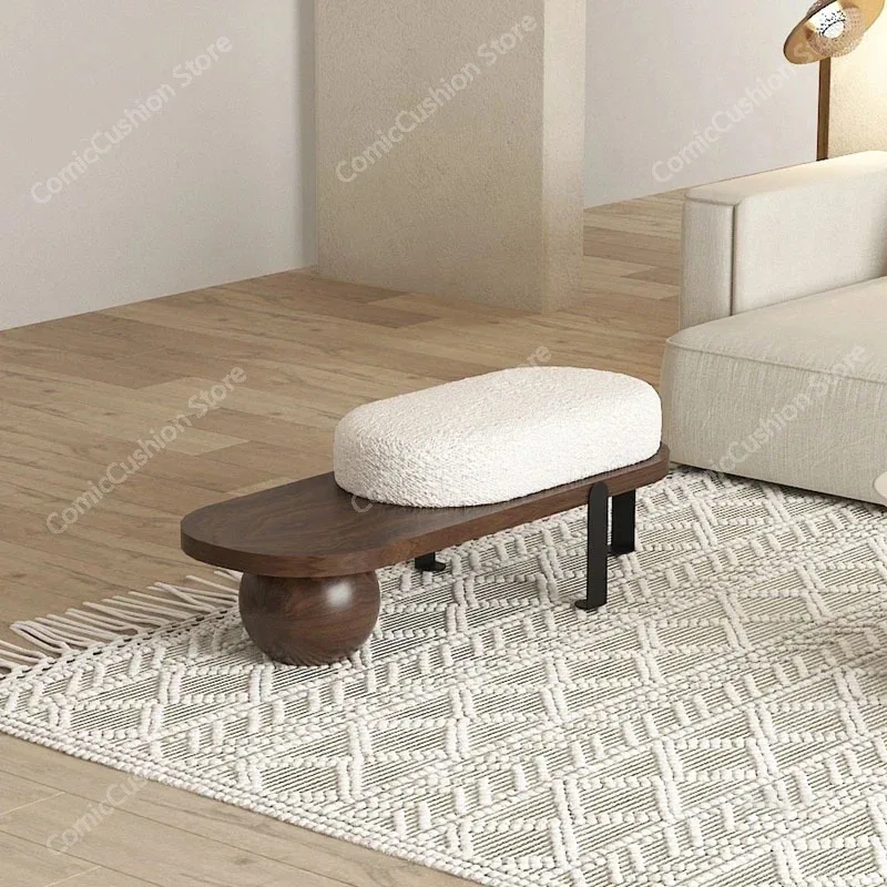 Креативная скамейка из массива дерева с отверстиями мебель для гостиной