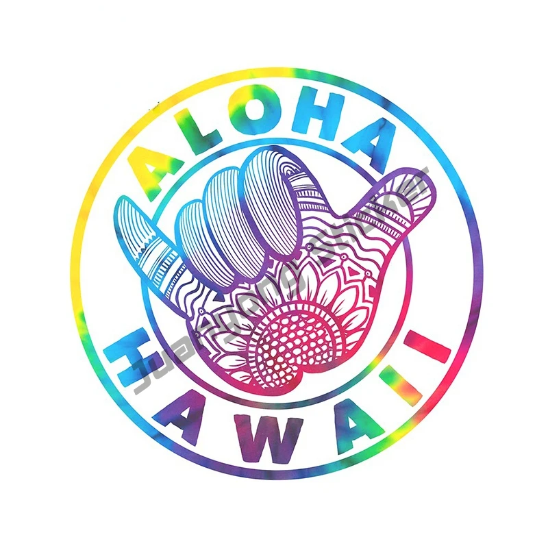 

Aloha Hawaii Car Truck Decal Bumper Window JDM Accessories Fashion Scratch-proof Car Sticker Waterproof Decal Styling PVC13x13cm