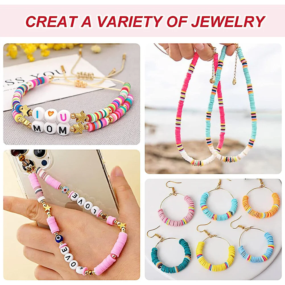 Colored Clay Beading Kit Things Make Bracelets Polymer Craft Beads Making Beaded