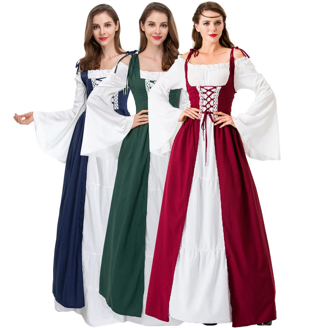 

Одна штука для доставки, ретро-платье для двора, костюм на Хэллоуин для взрослых, принцессы, королевы, костюм для выступления
