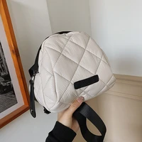 small quilited pu leather padded crossbody bags for women designer space cotton women shoulder bags casual mini woman handbags