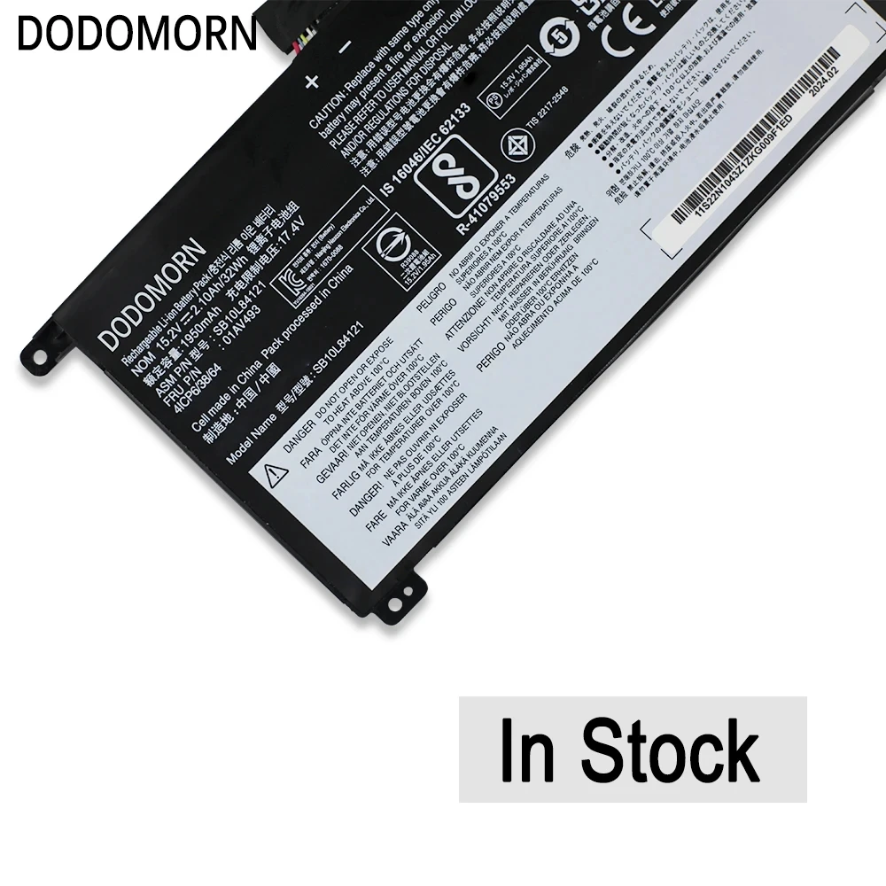 Новый аккумулятор для ноутбука SB10L84121 Lenovo Thinkpad T570 T580 P51S P52S серии SB10L84123 00UR890 00UR891