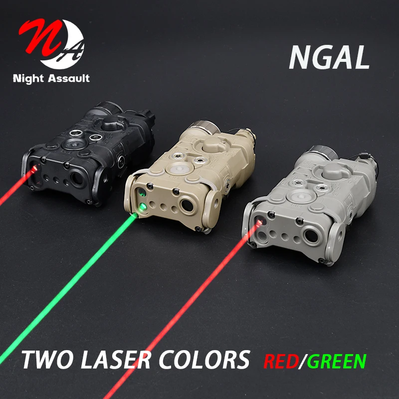 Tactical NGAL Illumination Red Green Dot Sight Laser Pointer Adjustable Pressure Switch Hunting Weapon Light For 20mm Rail