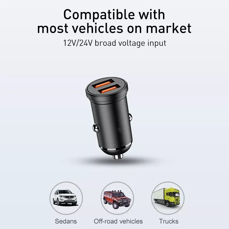 USB Car Charger Quick Charge 4.0 PD 3.0 48W Fast Charging Charger For iPhone 12 Pro 11 Mi Type C Mobile Phone