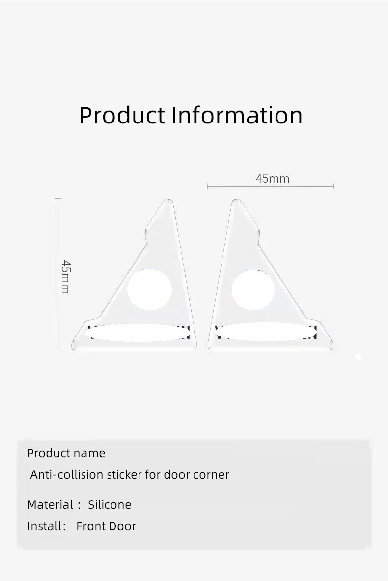 2 шт. наклейки на углы автомобильной двери против царапин |