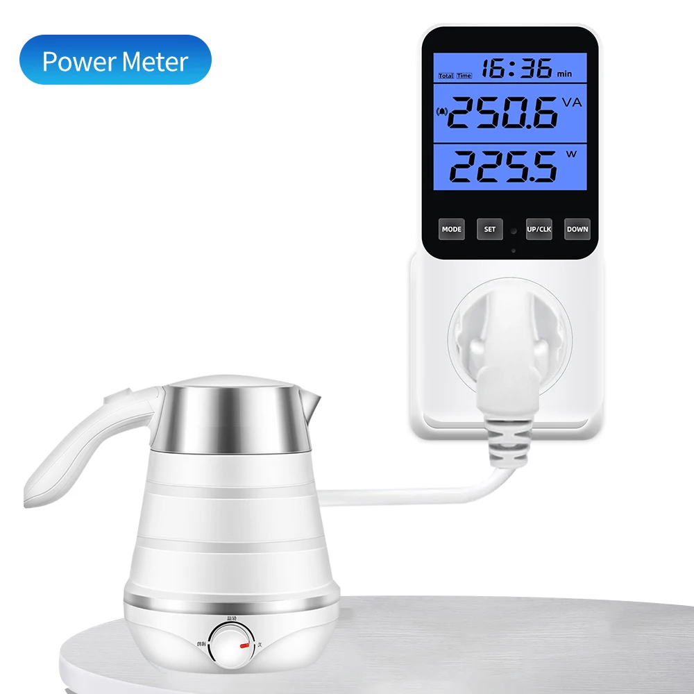Цифровой ваттметр Электрический измеритель расхода энергии переменного тока 230