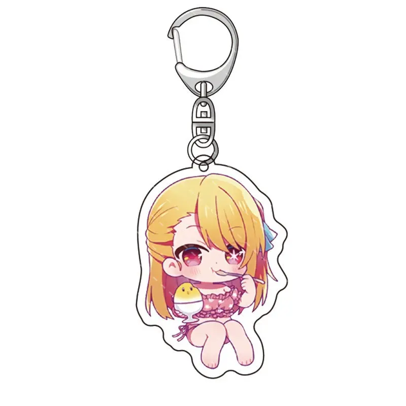 Аниме фигурки OSHI NO KO 6 см брелки Hoshino Ai Akuamarin Rubii акриловые милый купальник стильный