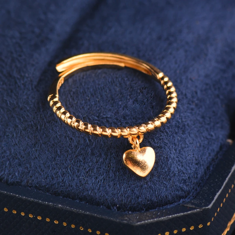 

LEEKER Lovely Cute Bow Star Crown Heart Rings For Women Yellow Gold Color Ring Jewelry Accessories Gift for girlfriend 627 LK6