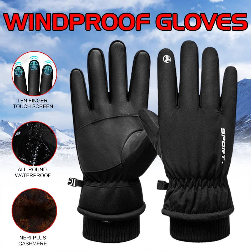 

Autumn Winter Men Women Gloves TouchScreen Waterproof Windproof Full Finger Mittens Outdoor Sports Warm Cycling Snow Ski Gloves