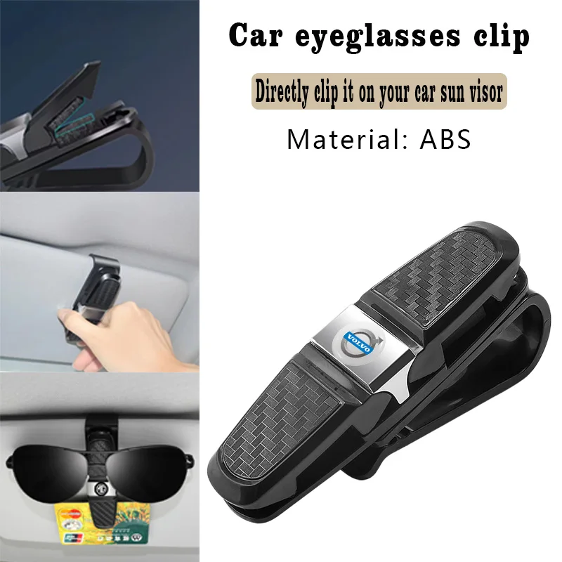 

1Pcs Car Sunglasses Glasses Clip Sun Visor for Volvo V50 Fh Truck S60 S40 Xc70 C30 Xc60 S80 V40 Xc90 Xc40 Truck Car Accessories