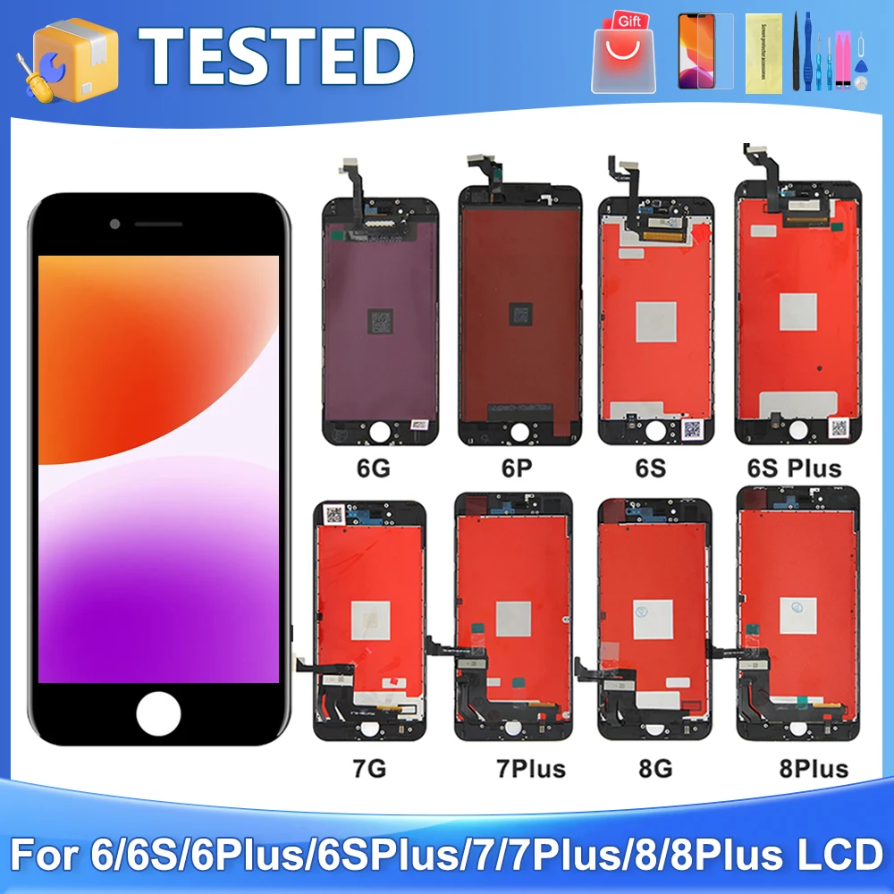 Протестировано для iPhone 6 6S 7 8 Plus ЖК-дисплей преобразователь сенсорного экрана в