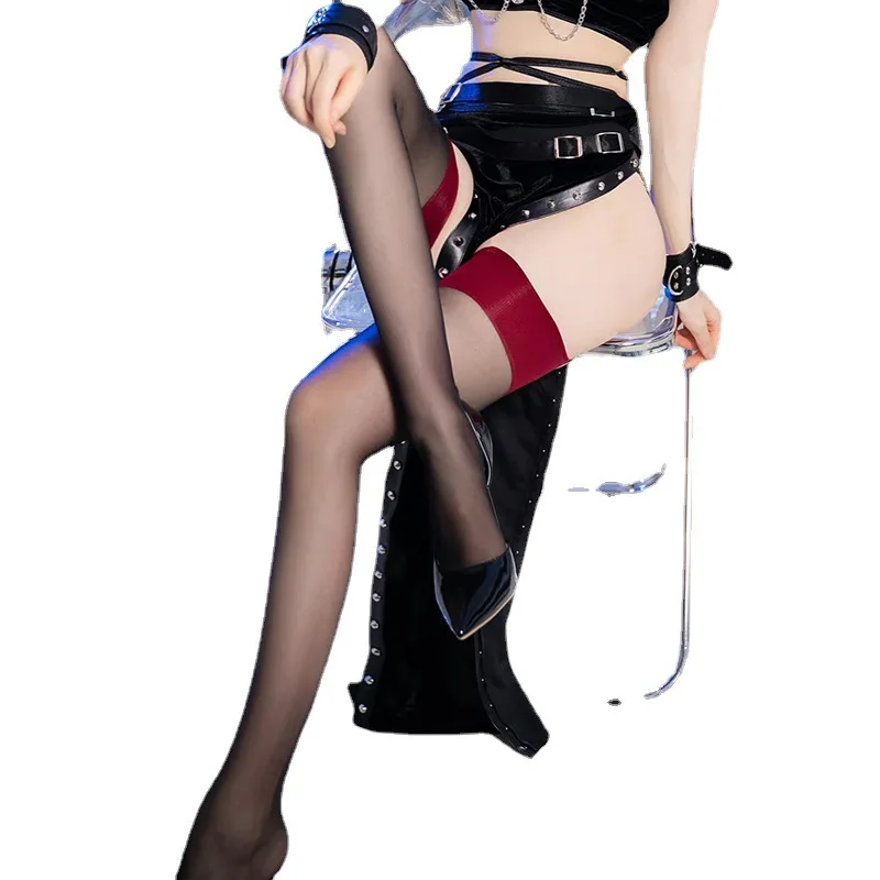 Соблазнительные цельные носки-слинги чистые Желтые красные чулки женские