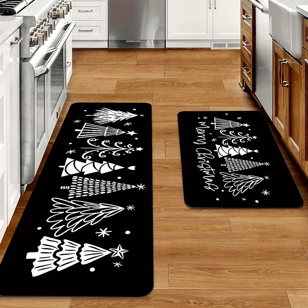 Рождественские кухонные коврики из полиэстера