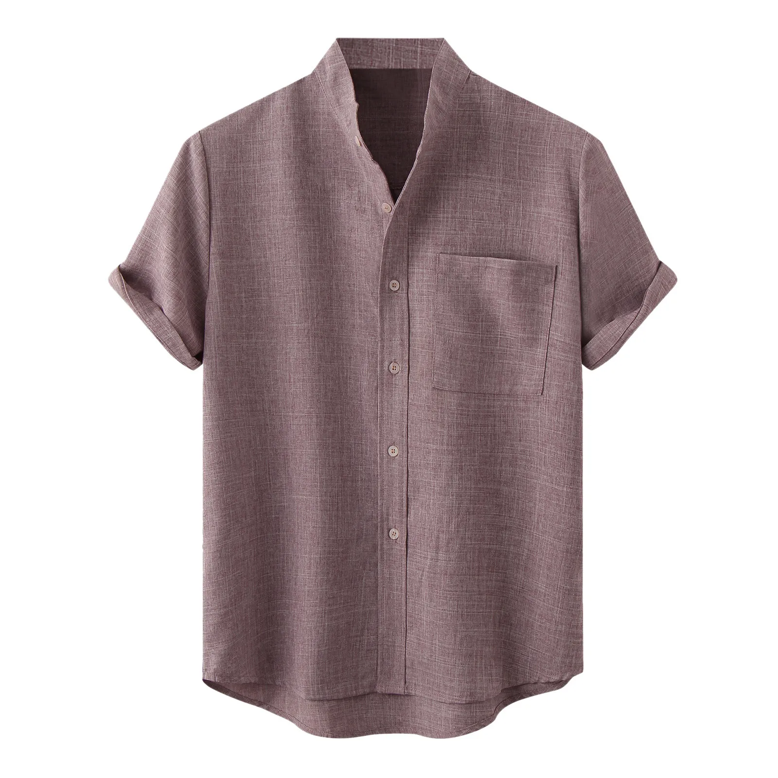 

Tops Exercise Men Men's Summer Casual Top Shirt Solid Button Short Sleeve Top Shirt Loose Slim Fit Mens Extra Large Shirts