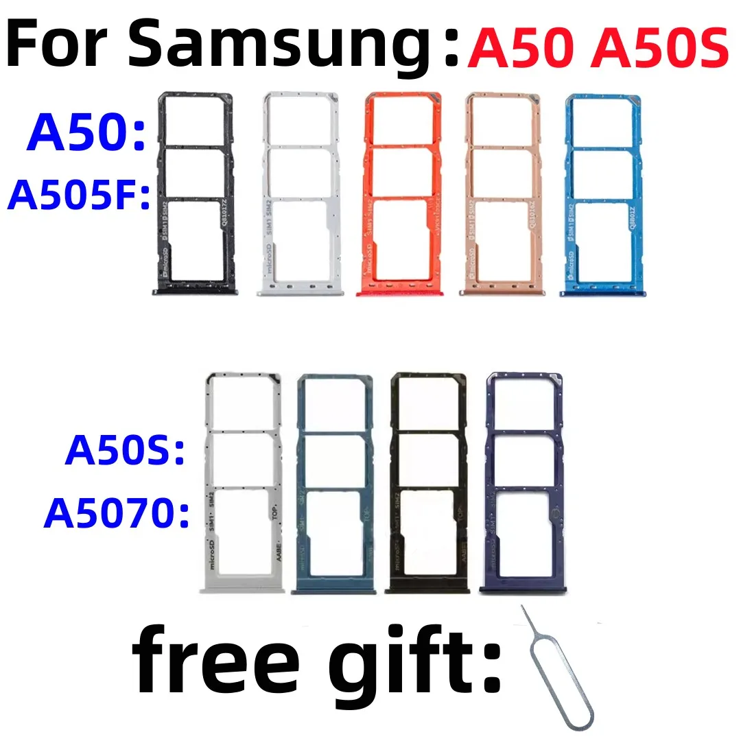 Лоток для SIM-карты SD-карты слот микросхем держатель карт Samsung Galaxy A50 A50S SM-A505F/N A5070 A507F