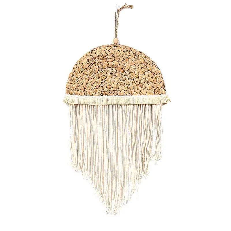 

Bohemia Fringed Tapestry Bohemian Fringed Tapestry Designed With Straw Knot Decor Curtain For Living And Working Spaces