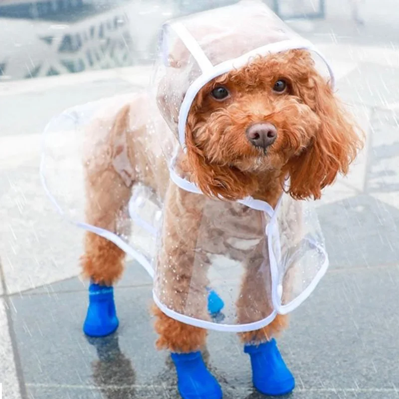 

Raincoat Solid Pet Dog Clothing Accessories Rain Coat for Small Dogs Impermeable Perro Puppy Cat Goods Poncho Poodle Clothes