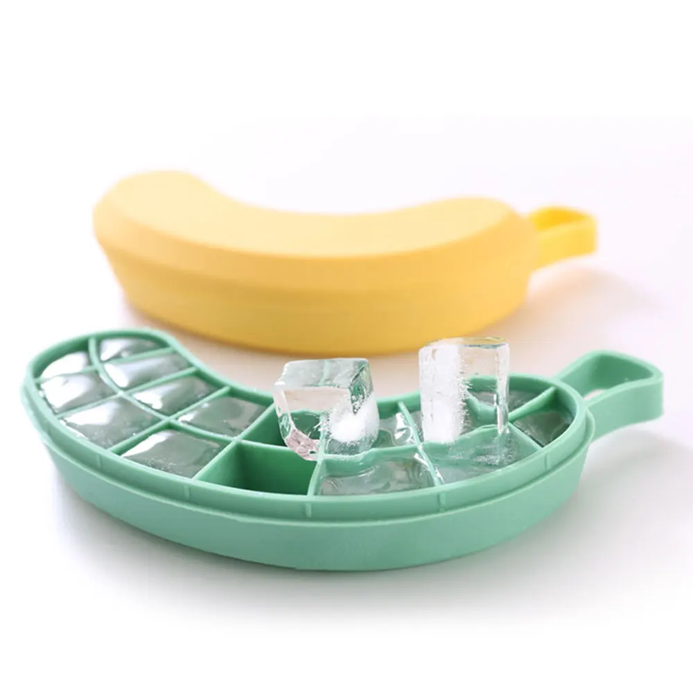 

Banana Shape Ice Tray Food Grade Silicone Ice Cube Mold Candy Children DIY Ice Cream Mold For Summer Popsicle Maker Machine NEW