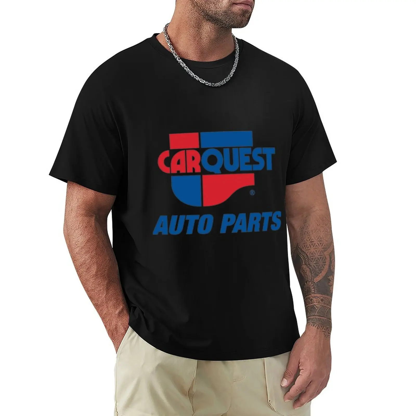 Фото Футболка Carquest для повседневной носки, базовая модель с коротким рукавом №1