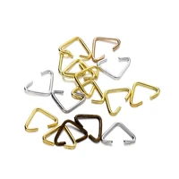 100pcslot triangle buckle loops jump rings split rings connectors clasps for diy earrings bracelet jewelry making accessories