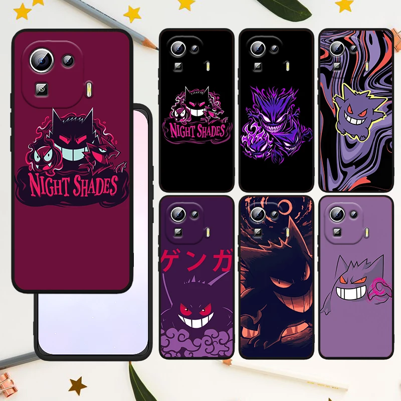 

Pokemon Ghost Listening For Xiaomi Mi 12 12X 11T 11 11i 10i 10T 10S Note 10 9T 9 SE Lite Ultra Pro 5G Black Capa Phone Case
