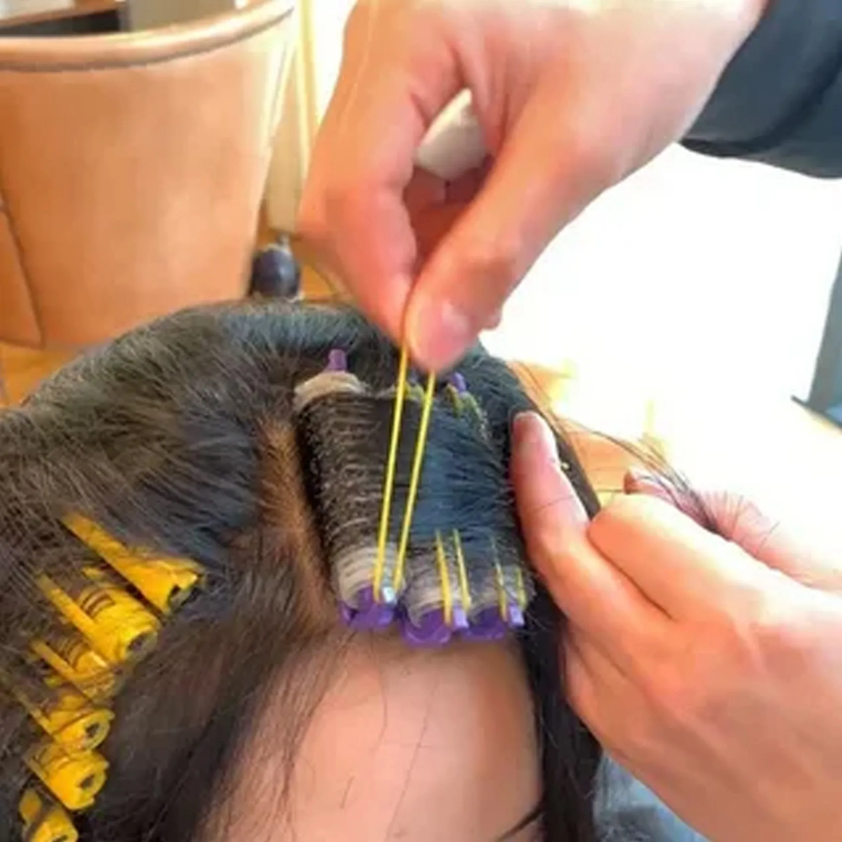 Большой размер 24 шт./компл. салонные нейлоновые бигуди на липучке набор стержней